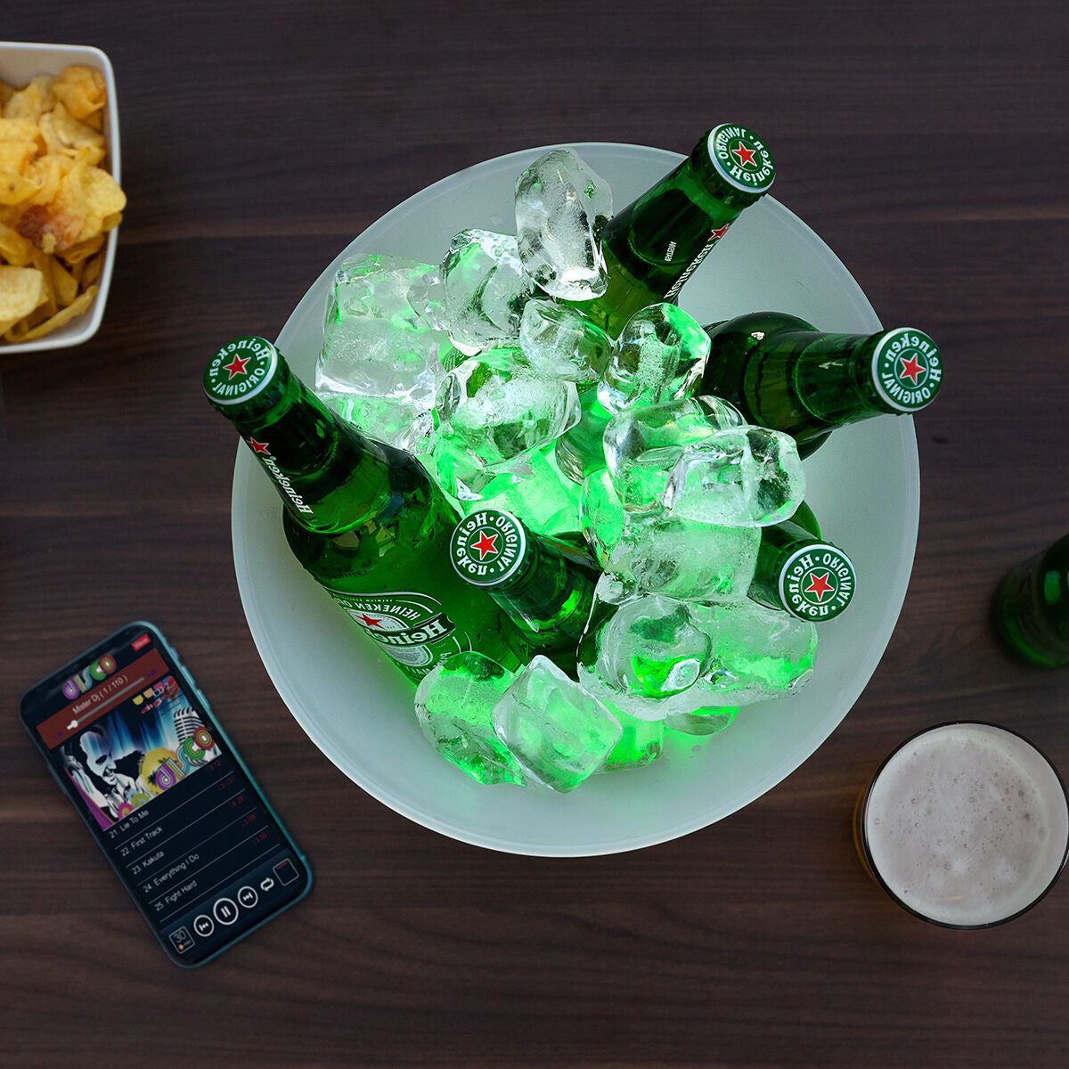 LED-Eiskübel Sonice mit Bluetooth-Lautsprecher