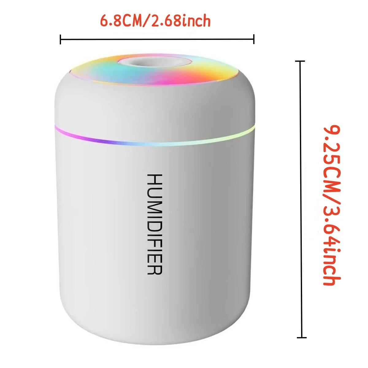 Mini-Luftbefeuchter 180 ml USB mit Farblicht