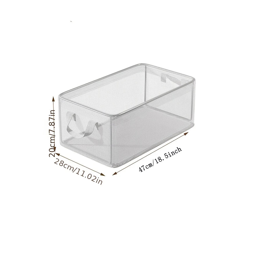 Aufbewahrungskorb transparent mit Griff