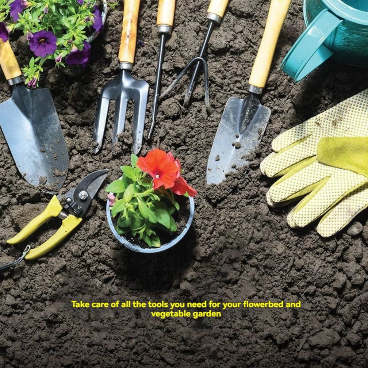 Gartengeräte-Set 9-teilig mit Tasche