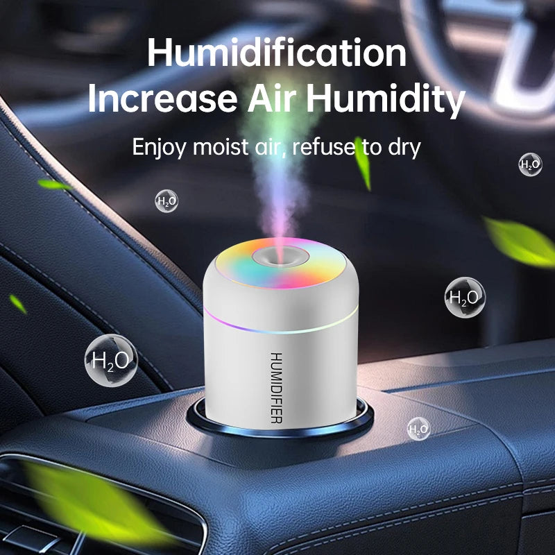 Mini-Luftbefeuchter 180 ml USB mit Farblicht