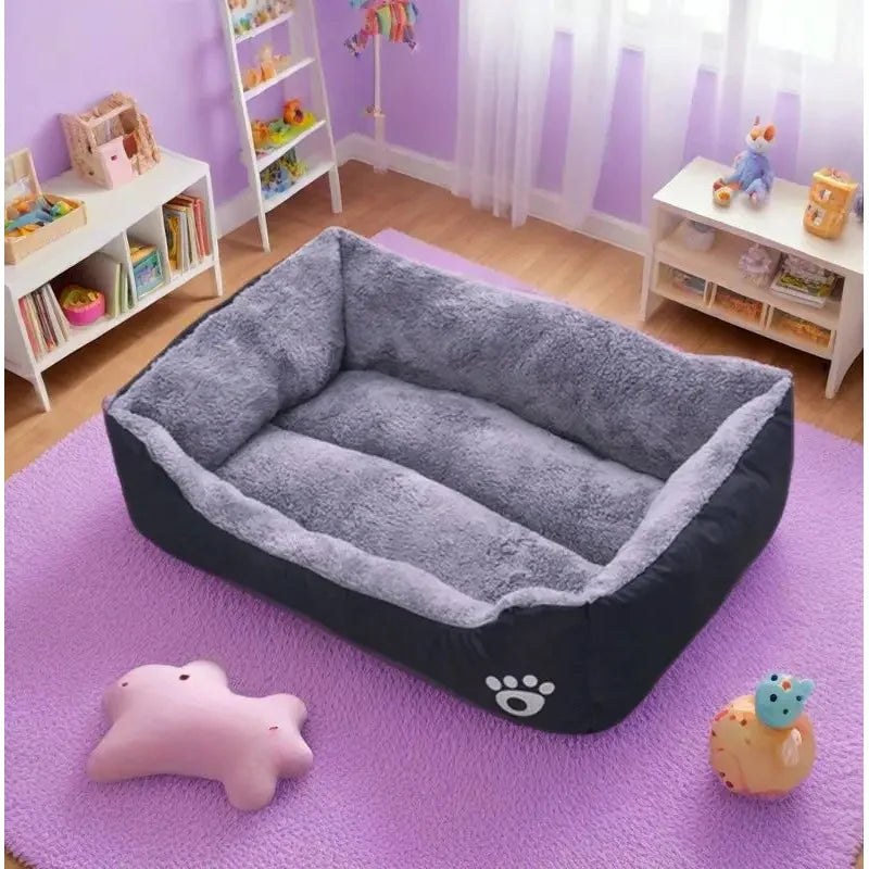 Hundebett Plüsch mit Rand