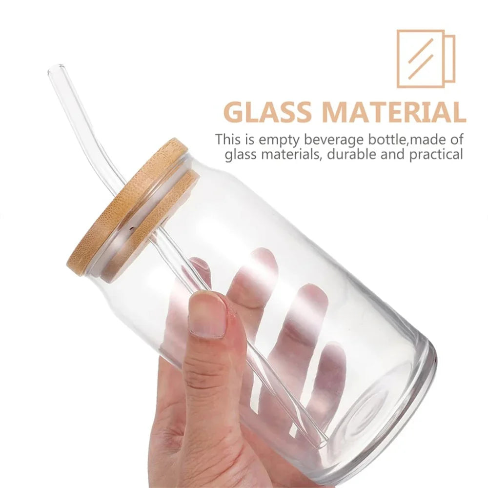 Glasbecher 550 ml mit Bambusdeckel