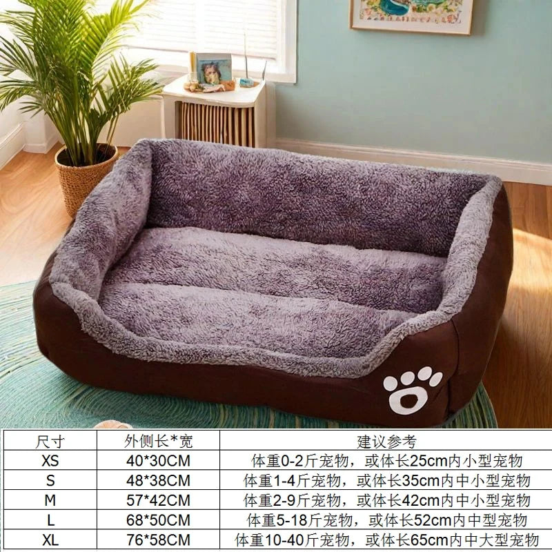 Hundebett Plüsch mit Rand