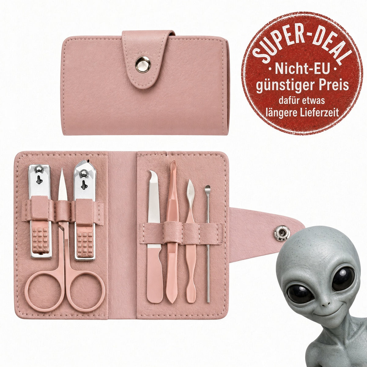 Maniküre-Set 7-teilig pink